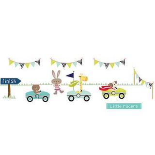 little racers fabric wall stickers by littleprints