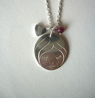 sleeping girl charm pendant by becca jewellery