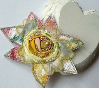 star rose brooch 345 by ewa morawski textiles