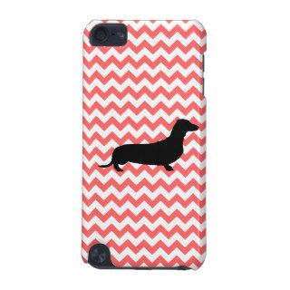 You Pick The Color Chevron With Dachshund Shadow iPod Touch 5G Case