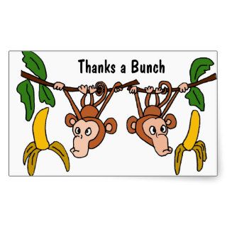 AV  Funny Monkeys Thanks a Bunch Sticker