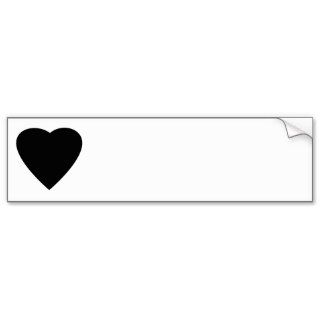 Black and White Love Heart Design. Bumper Stickers