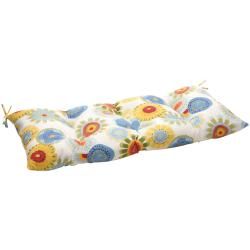 Multicolored Floral Polyester Outdoor Tufted Loveseat Cushion Pillow Perfect Outdoor Cushions & Pillows