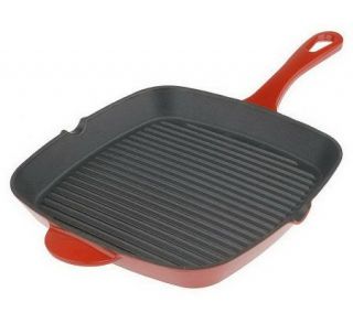 As IsTechniqu e Enameled Cast Iron 9Square Grill Pan —