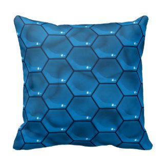 pattern #19 blue honeycomb throw pillows