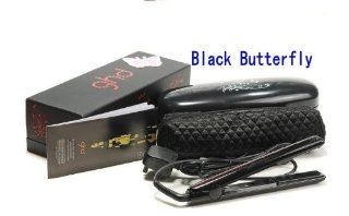 GHD Ceramic Styler Flat Iron, 1 Inch, with a Bag&gift Box Black Butterfly  Flattening Irons  Beauty