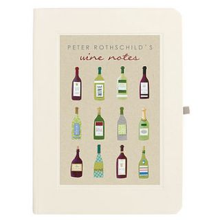 personalised wine notebook by made by ellis