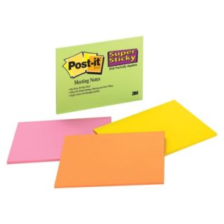 Post it 45 Sheet Super Sticky Meeting Notes 8x6