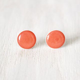 orange pink earrings by candidate