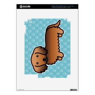 Red Sable Long Coat Dachshund Decals For iPad 3