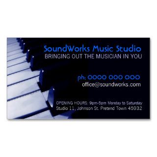 Piano Keyboard Music Business card