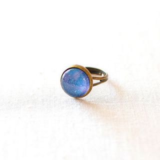 blue galaxy ring by juju treasures