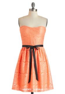 Exquisite Visit Dress in Apricot  Mod Retro Vintage Dresses