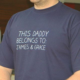 personalised men's daddy t shirt by the alphabet gift shop