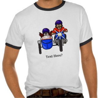 Motorcycle Couple with Sidecar  T Shirt