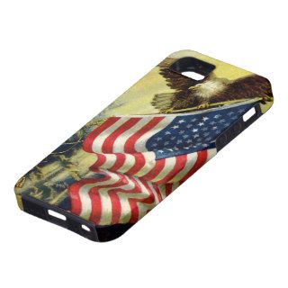 Vintage Patriotism, Patriotic Eagle American Flag iPhone 5 Case