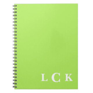 Inchworm Initial Fun Color Coordinating Spiral Notebooks