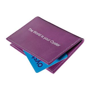 'the world is your oyster' travel card holder by noble macmillan