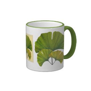 Arts and Crafts Movement Ginko Leaves Coffee Mugs