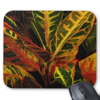 Croton Leaves Abstract Mousepads