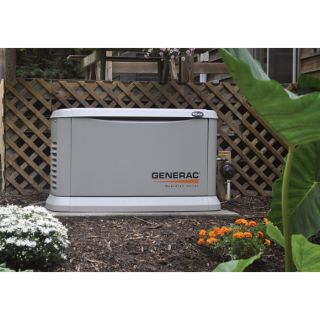 Generac Guardian Air-Cooled Standby Generator — 11kW (LP)/10kW (NG), 50 Amp Transfer Switch, Model# 6437  Residential Standby Generators