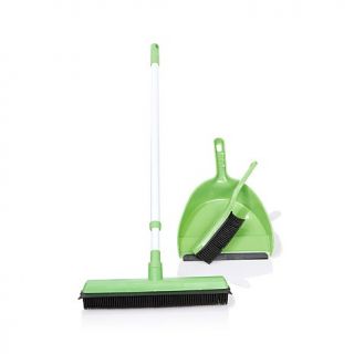 DOC Rubber Broom and Handheld Brush with Dust Pan