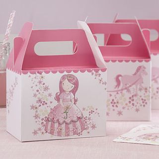 pink princess and pony pink party boxes by ginger ray