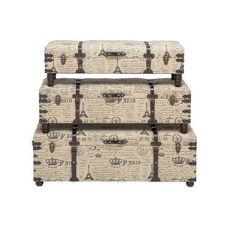 Woodland Imports Handcrafted Wood and Burlap Bench Set