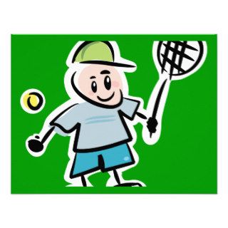 tennis cartoon custom announcement