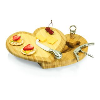 Heart Cutting Board and Cheese Tool Set Picnic Time Cutting Boards
