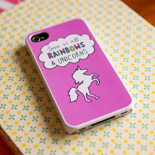 rainbows and unicorns cover for iphone by veronica dearly