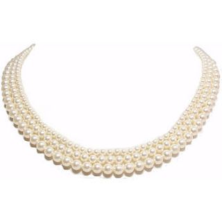 classic three strand pearl necklace by tallulahs trinkets