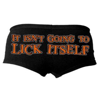 Hot Leathers It Isn't Going To Lick Itself Ladies Boy Shorts (Black, Large) Automotive