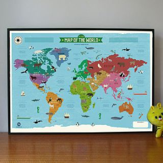 my first world map poster by marcus walters