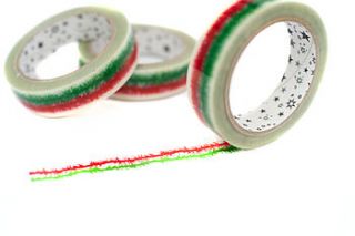 pack of three rolls of tinsel tape by tobyboo