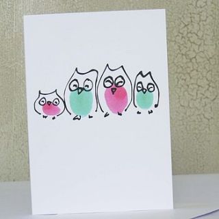 twit twoo greeting card by the sardine's whiskers