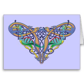 Celtic intertwined birds cards