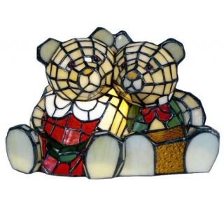 Tiffany Style Holiday Bears 7 Accent Lamp —
