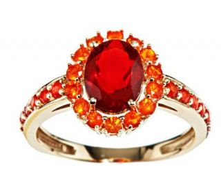 Smithsonian 1.00 ct tw Mexican Fire Opal Ring 14K Gold —