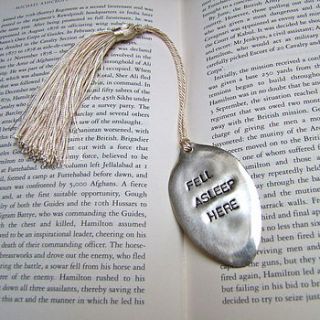 'fell asleep' vintage spoon bookmark by home & glory