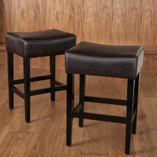 Lopez Backless Bonded Leather Counter Stool Color Brown   Barstools With Backs