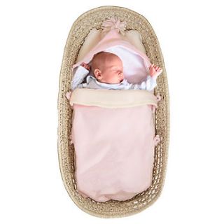 fleece baby nap sack by tuppence and crumble