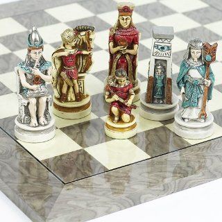 Cleopatra Queen of Egypt Chessmen from Italy Toys & Games