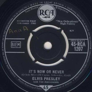 Its Now Or Never   Elvis Presley 7" 45 Music