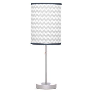 Light Gray White Chevron Zig Zag Pattern Desk Lamps