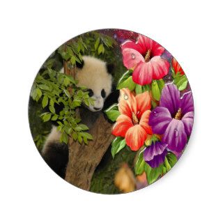 Baby Panda Round Sticker