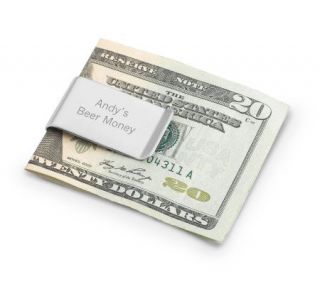 Things Remembered Silver Double Fold Money Clip —