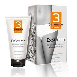 3D Ex Stretch,  Pregnancy Stretch Marks Prevention & Reduction Cream, Clinically Approved. During & After Pregnancy or Diet. Stretch Marks also known as Pregnancy Lines, Red Lines or Skin Scars. ExStretch Health & Personal Care