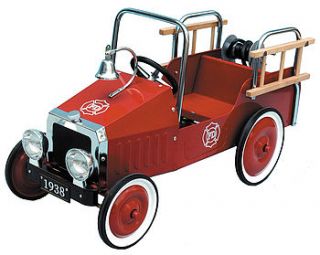 pedal car fire truck by hibba toys of leeds