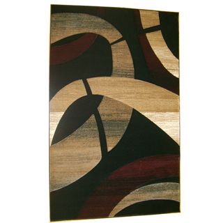 Generations Black Abstract Cosmo Rug (3'9 x 5'1) 3x5   4x6 Rugs
